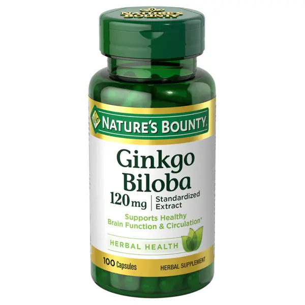 Nature's Bounty Ginkgo Biloba 120mg 100 Capsules