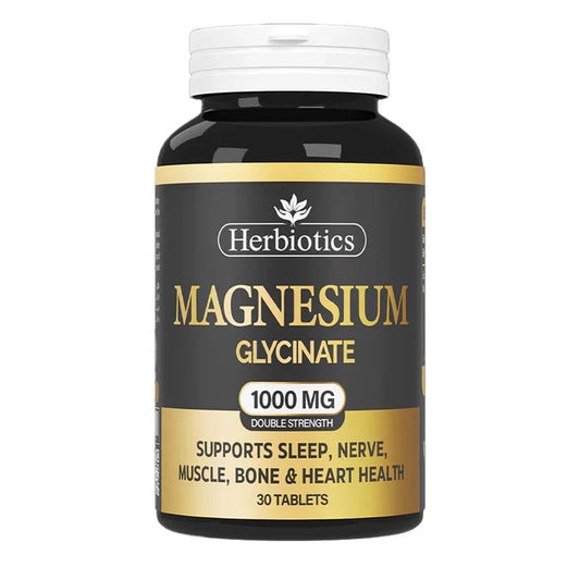 Herbiotics Magnesium Glycinate 1000mg, 30 Ct