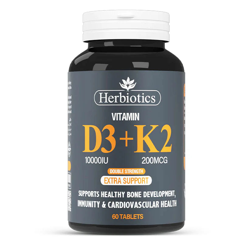 Herbiotics Vitamin D3 + K2 Double Strength, 60 Ct
