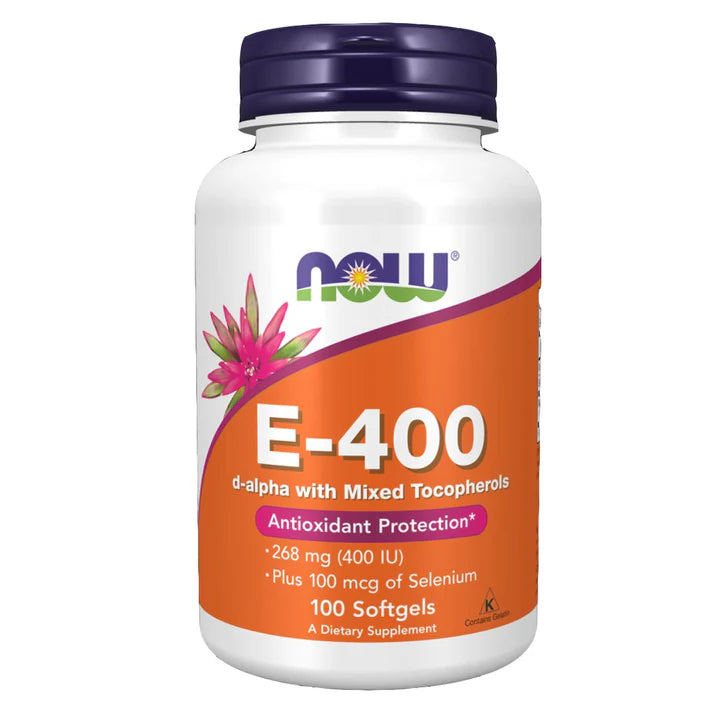 NOW Vitamin E-400 with Selenium, 100 Ct