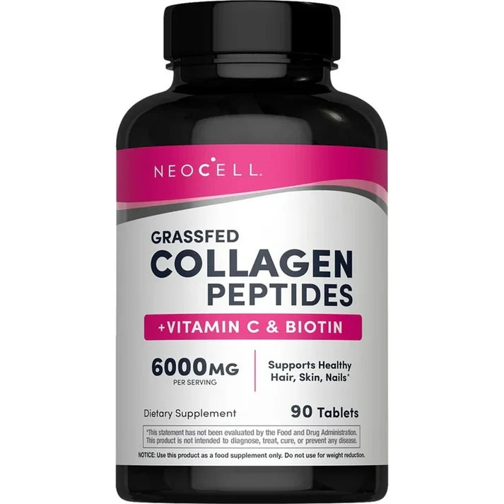 NeoCell Grassfed Collagen Peptides + C & Biotin, 90 Ct