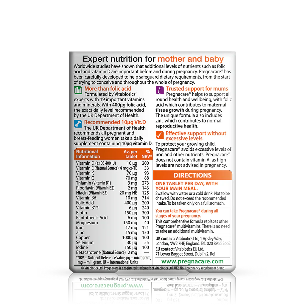 Vitabiotics Pregnacare Original 30 Tablets