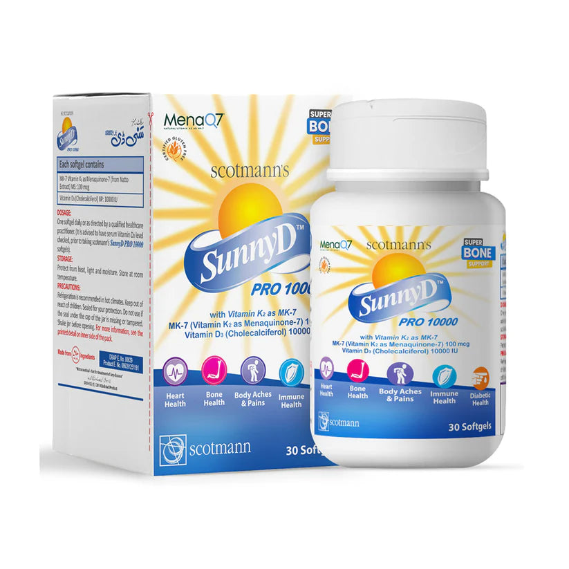 Scotmann SunnyD Pro 10,000 (Vitamin D3 + K2), 30 Ct