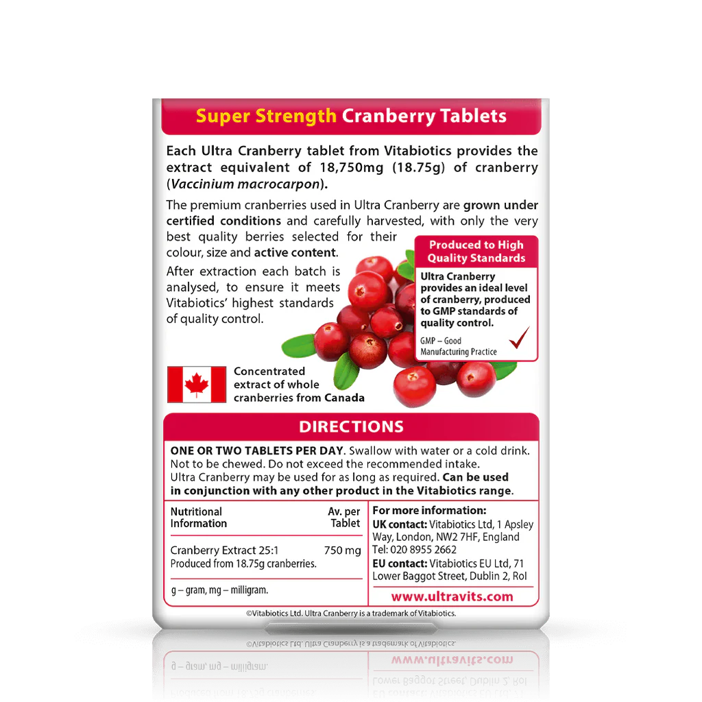 Vitabiotics Ultra Cranberry 30 Tablets
