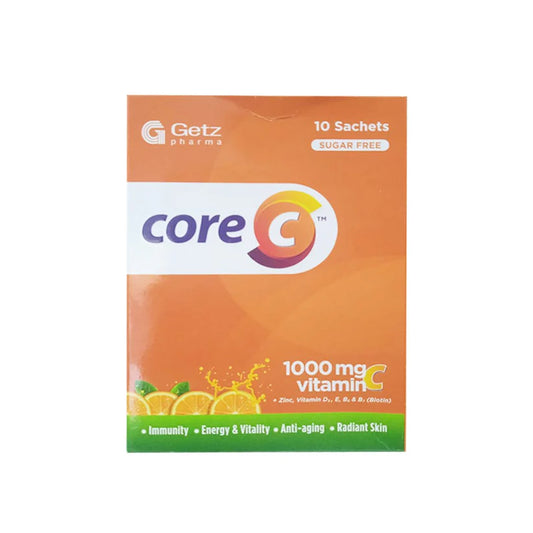 Getz Pharma Core C (Vitamin C 1000mg) Sachets, 10 Ct