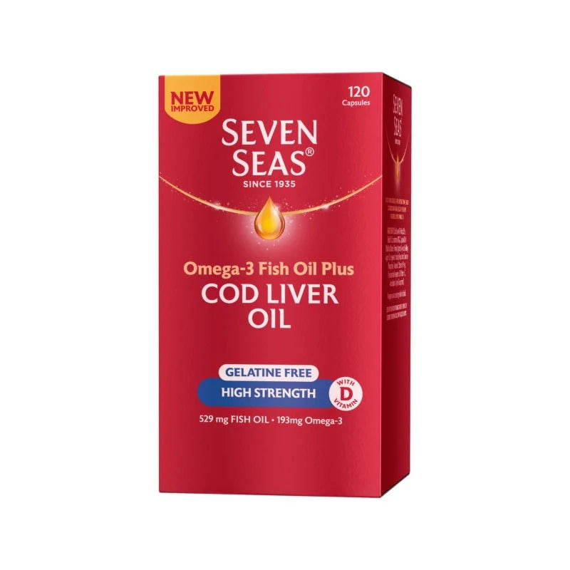 Seven Seas Cod Liver Oil Gelatin Free 120ct