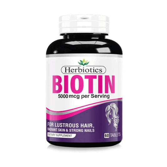Herbiotics Biotin 5000 mcg, 60 Ct