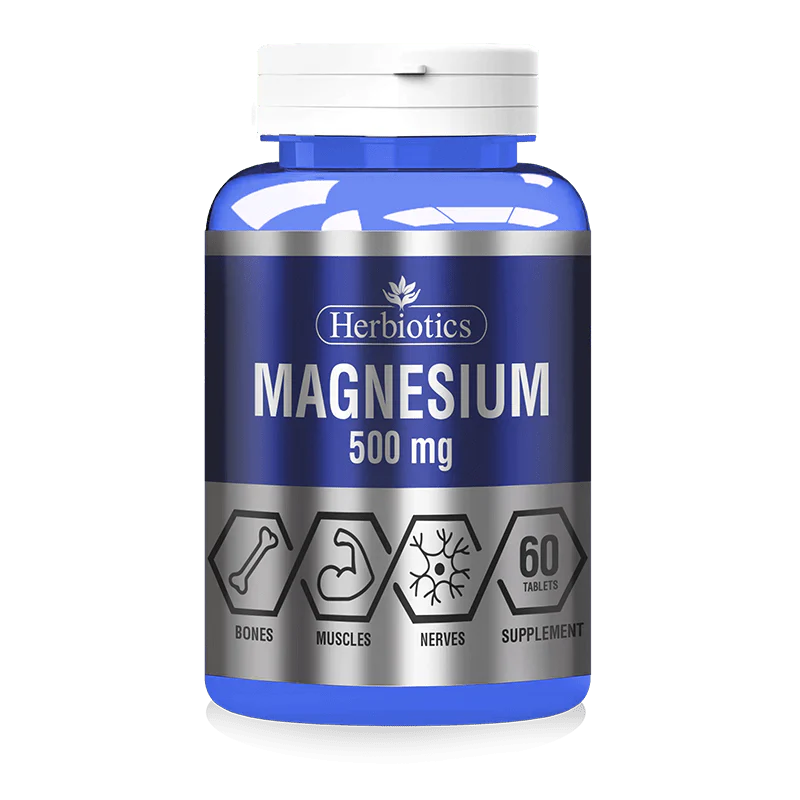 Herbiotics Magnesium 500mg, 60 Ct