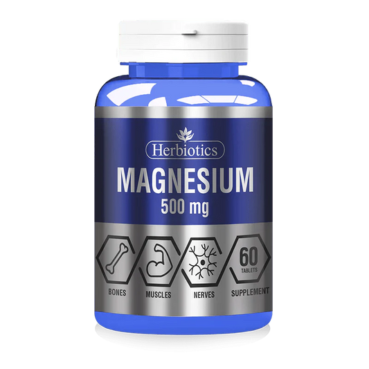 Herbiotics Magnesium 500mg, 60 Ct
