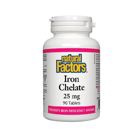 Natural Factors Iron Chelate 25mg, 90 Ct