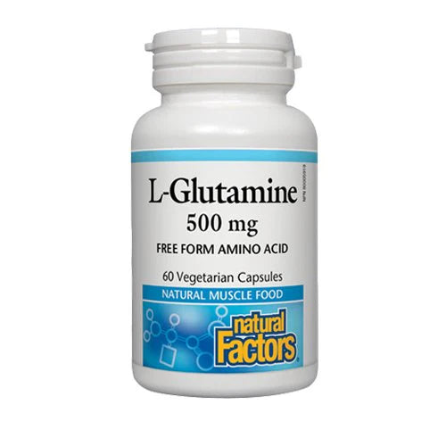 Natural Factors L-Glutamine 500mg, 60 Ct