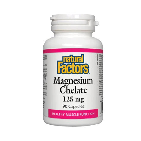 Natural Factors Magnesium Chelate 125mg, 90 Ct