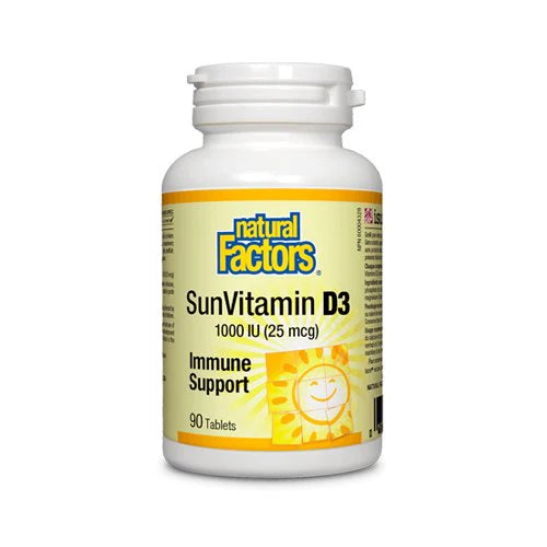Natural Factors SunVitamin (Vitamin D3) 1000 IU, 90 Ct