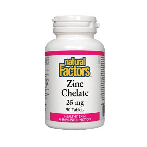 Natural Factors Zinc Chelate 25mg, 90 Ct