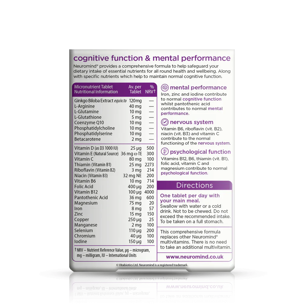Vitabiotics Neuromind Original 30 Tablets