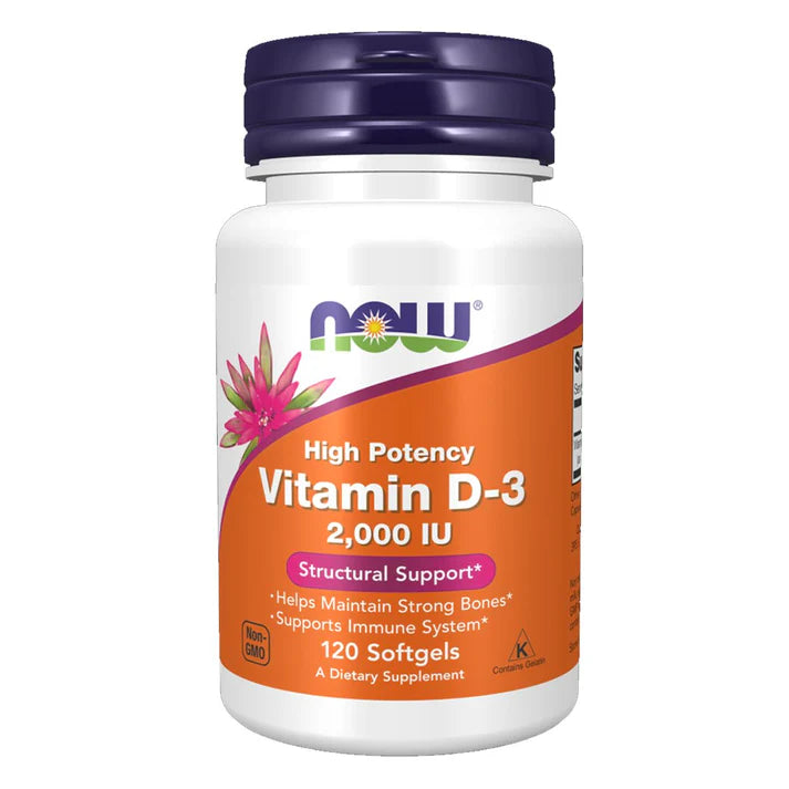 NOW Vitamin D-3 2000 IU, 120 Ct