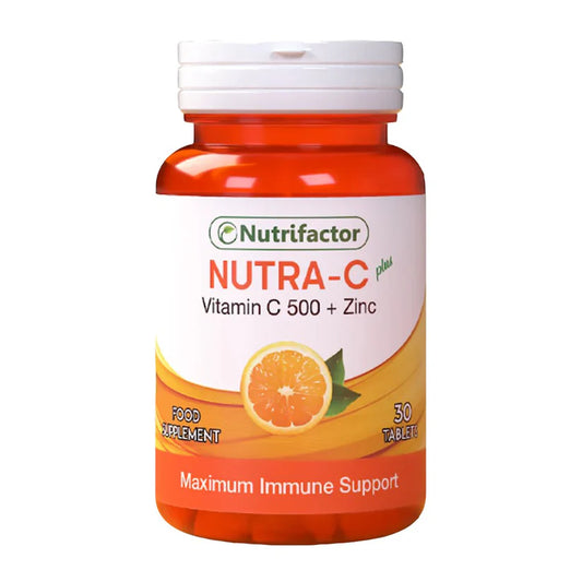 Nutrifactor Nutra-C 500mg Plus Zinc, 30 Ct