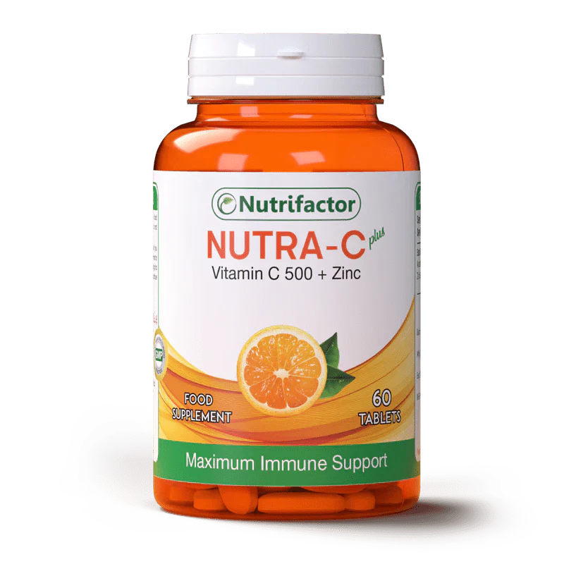 Nutrifactor Nutra-C 500mg Plus Zinc, 60 Ct