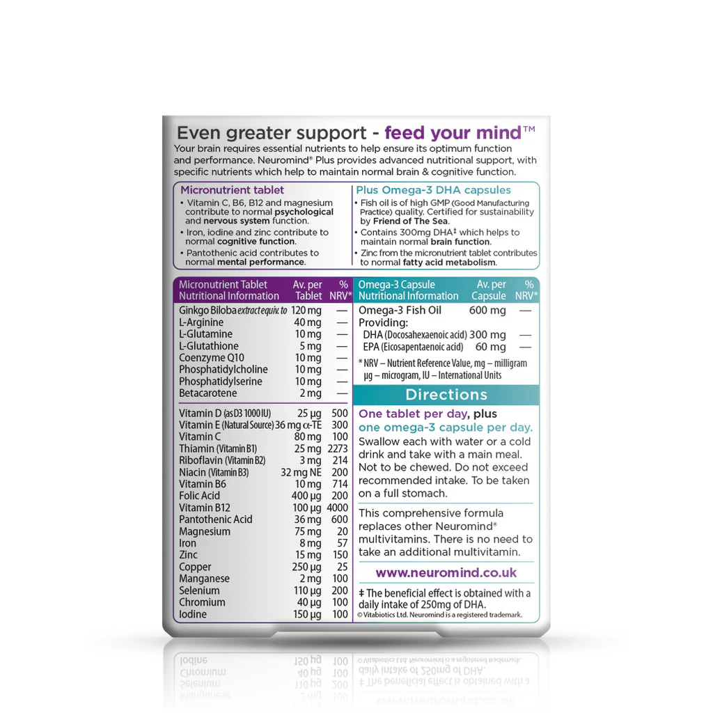 Vitabiotics Neuromind Plus 56 Tablets/Capsules
