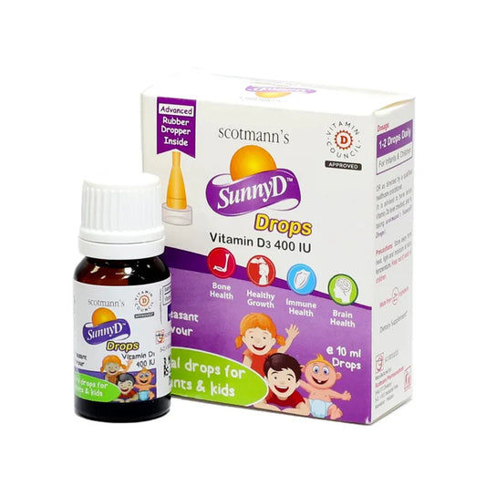 Scotmann SunnyD Drops (Vitamin D3 400 IU) for Infants & Kids, 10ml
