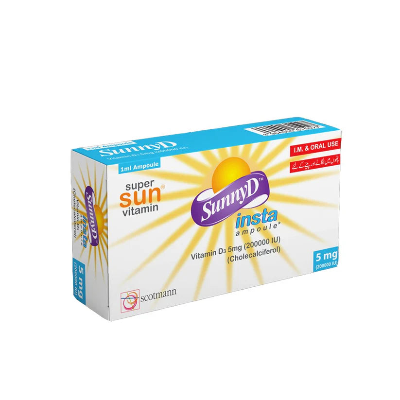 Scotmann SunnyD Insta Ampoule Vitamin D3 200,000 IU (5mg), 1 Ct