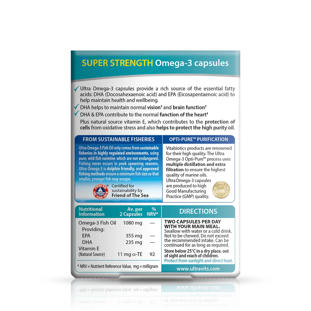 Vitabiotics Ultra Omega-3 High Purity Fish Oil 60 Capsules