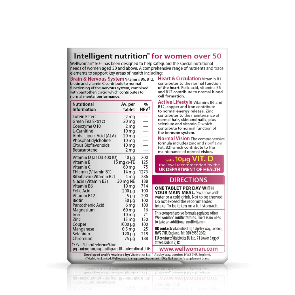 Vitabiotics Wellwoman 50+ 30 Tablets