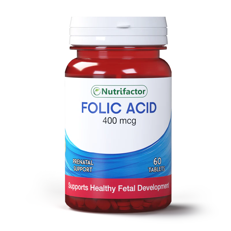 Nutrifactor Folic Acid 400mcg, 60 Ct