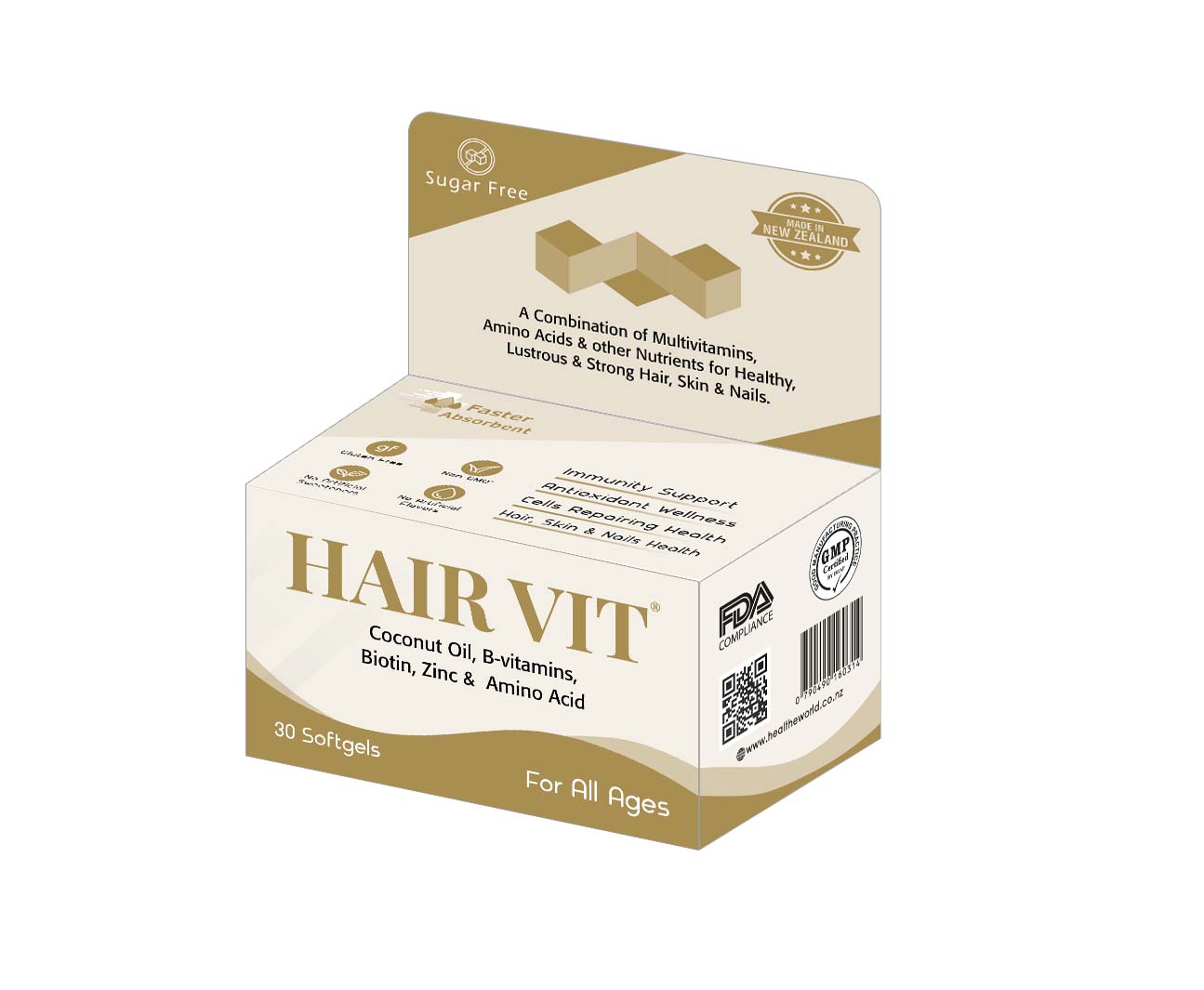 Heal The World Hair Vit 30 Softgels