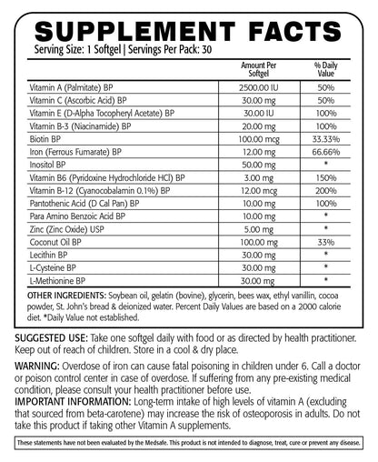 Heal The World Hair Vit 30 Softgels