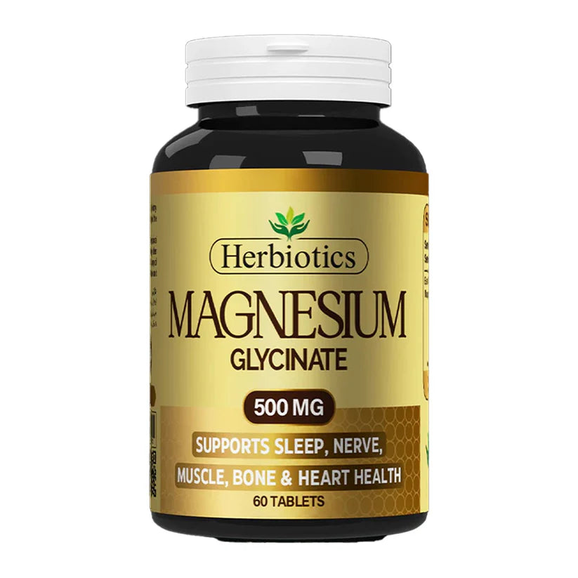 Herbiotics Magnesium Glycinate 500mg, 60 Ct