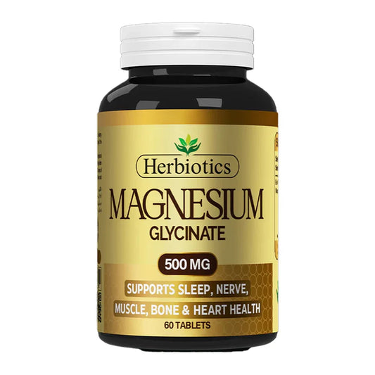 Herbiotics Magnesium Glycinate 500mg, 60 Ct