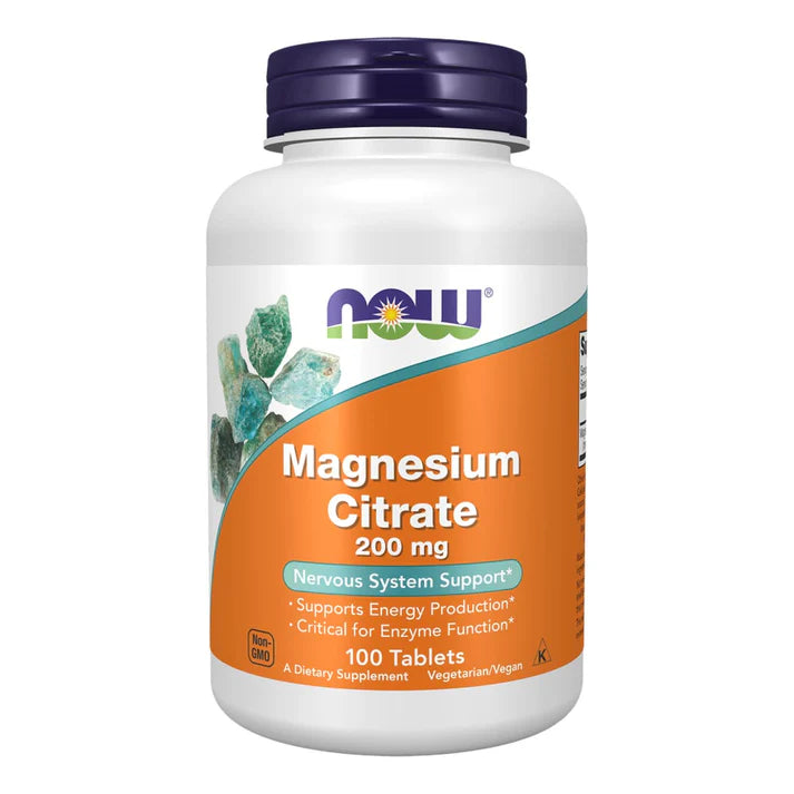 NOW Magnesium Citrate 200 mg, 100 Ct