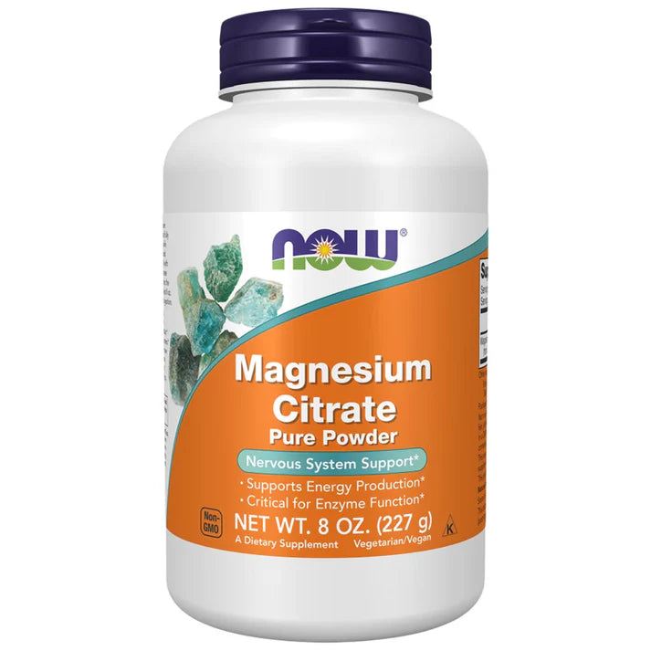 NOW Magnesium Citrate Pure Powder, 227g
