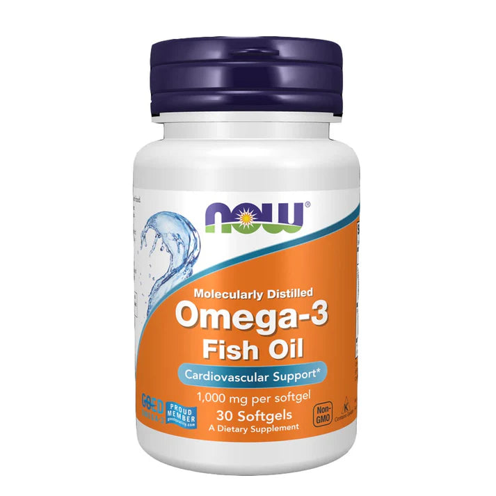 NOW Omega-3 Fish Oil, 30 Ct