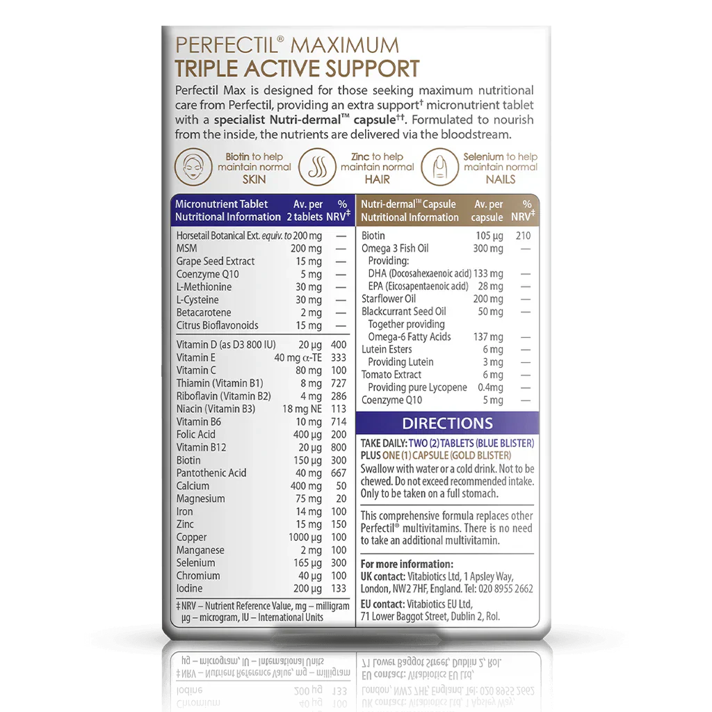 Vitabiotics Perfectil Max 84 Tablets/Capsules