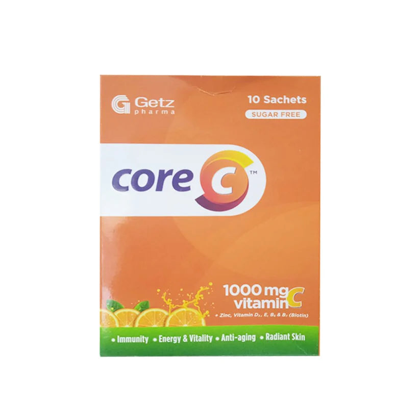 Getz Pharma Core C (Vitamin C 1000mg) Sachets, 10 Ct