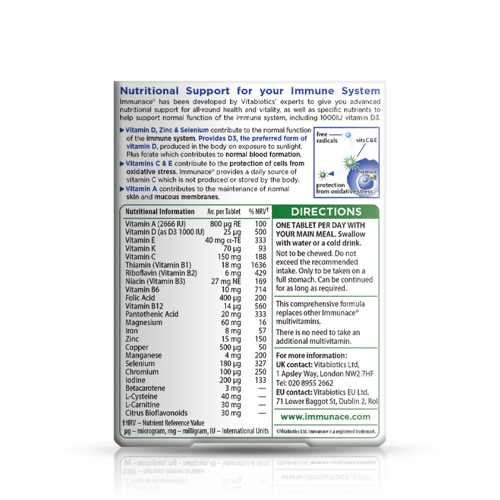 Vitabiotics Immunace Original 30 Tablets