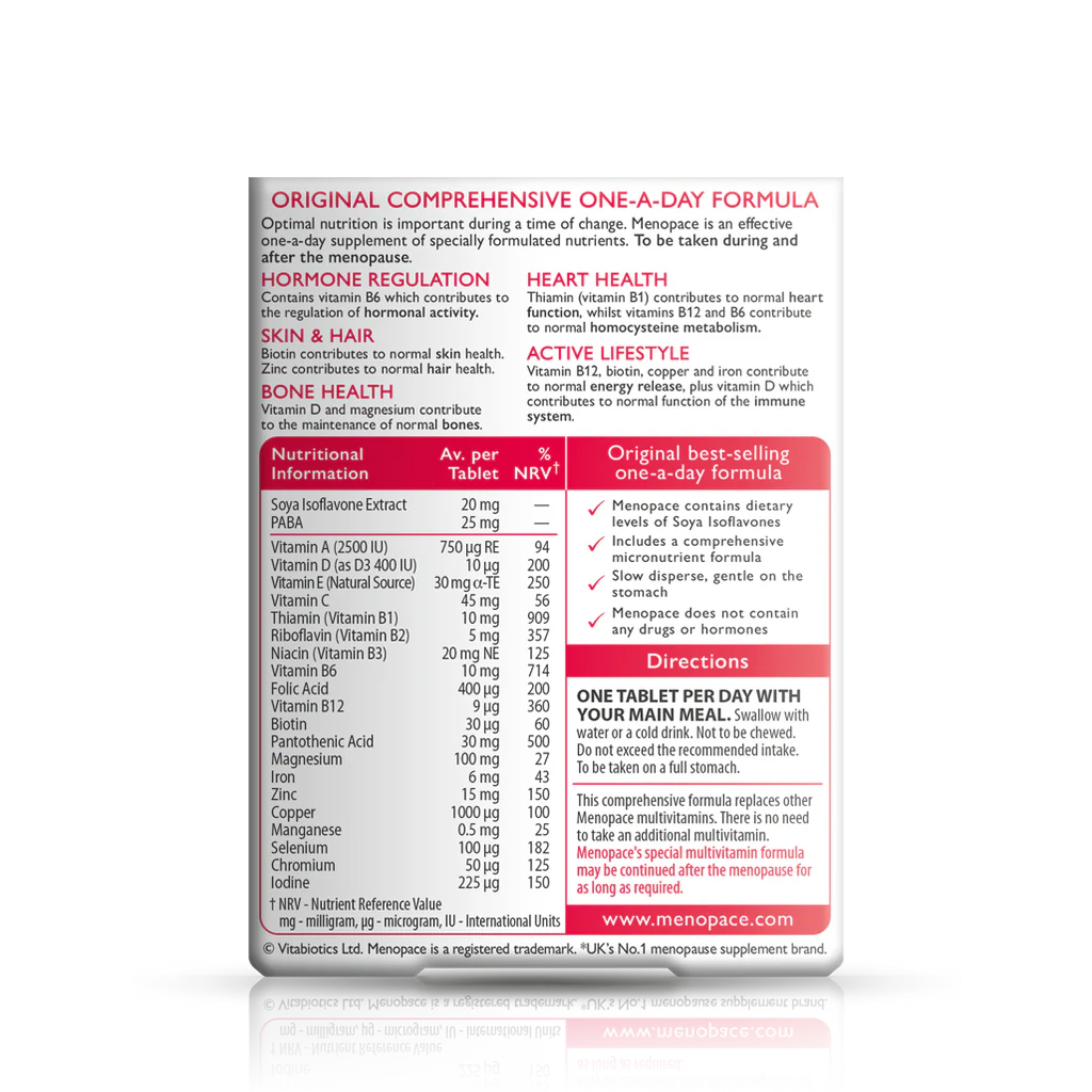 Vitabiotics Menopace Original 30 Tablets