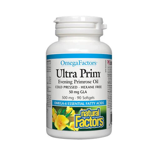 Natural Factors Ultra Prim Evening Primrose Oil 500mg, 90 Ct