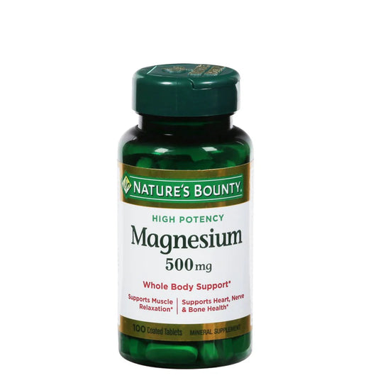 Nature's Bounty Magnesium 500mg, 100 Ct