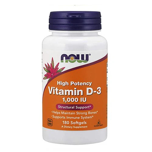 NOW Vitamin D3 1000 IU, 180 Ct