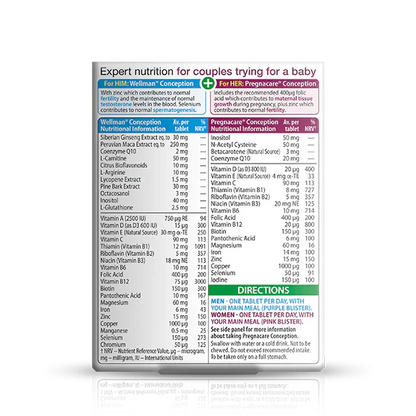Vitabiotics Pregnacare Him & Her Conception 60 Tablets