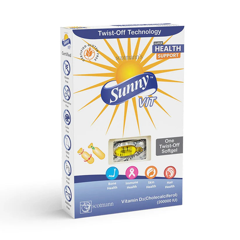 Scotmann Sunny Vit Twist Off Softgel (Vitamin D3 200000 IU), 1 Ct
