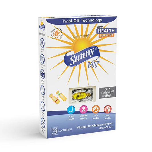 Scotmann Sunny Vit Twist Off Softgel (Vitamin D3 200000 IU), 1 Ct