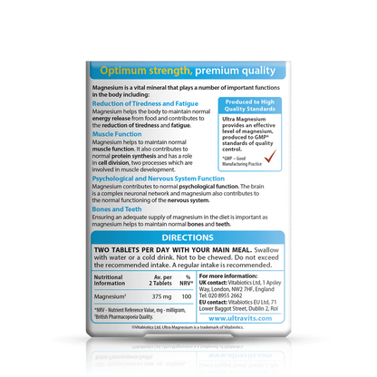 Vitabiotics Ultra Magnesium 60 Tablets