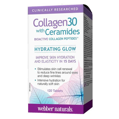 Webber Naturals Collagen30 with Ceramides Bioactive Collagen Peptide, 120 Ct