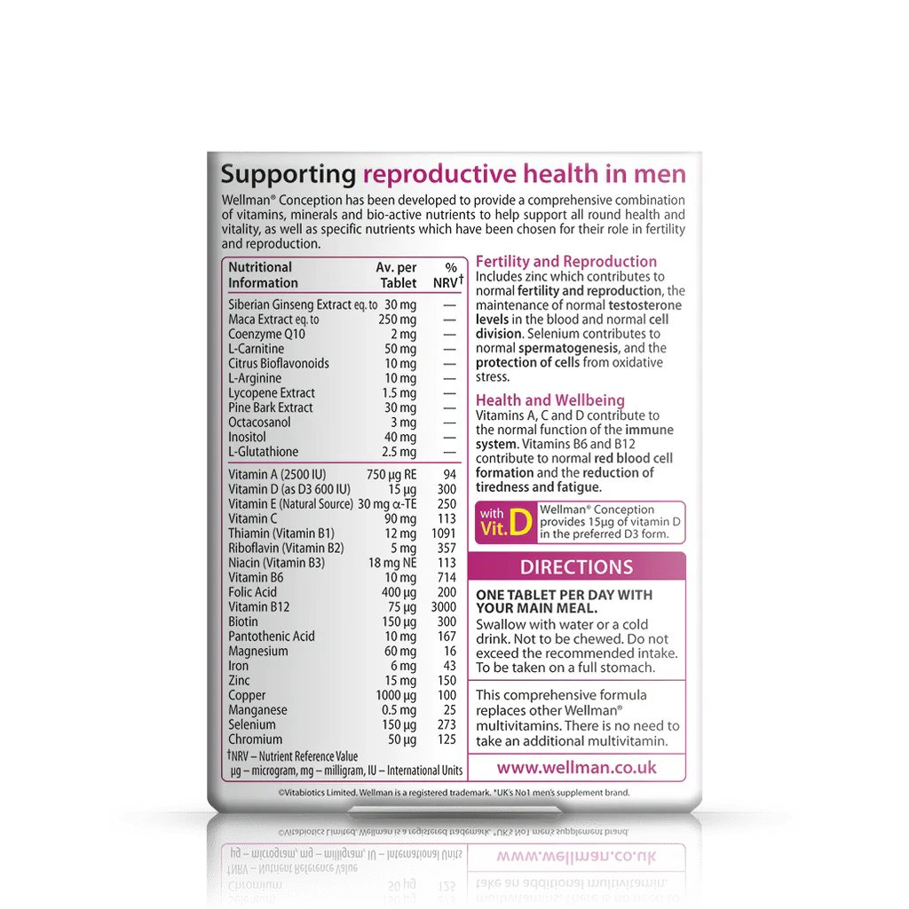 Vitabiotics Wellman Conception - 30 Tablets